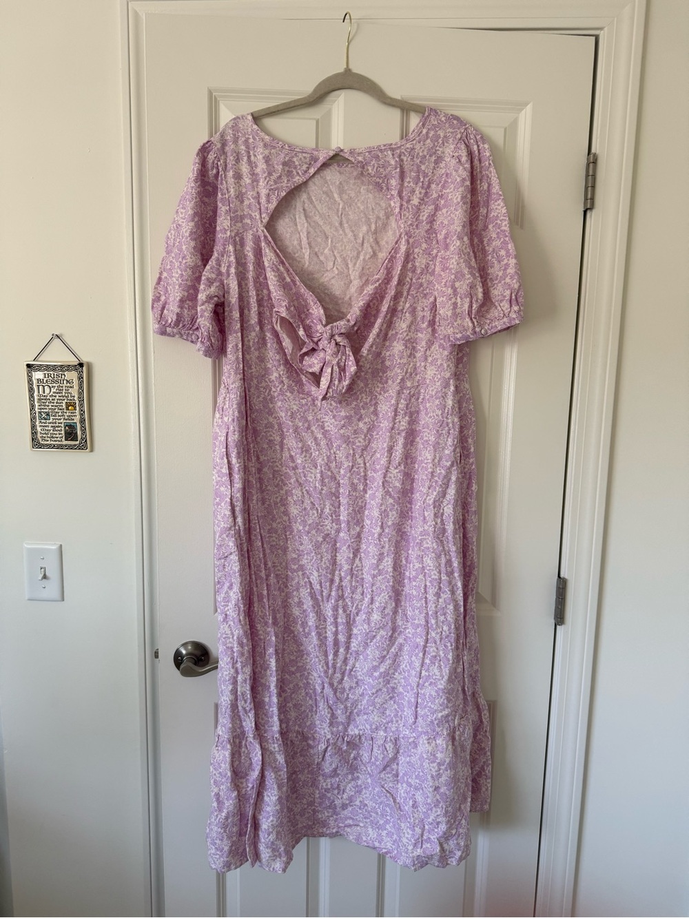 Who What Wear Lilac and White Floral maxi dress 2X NWT - Picture 4 of 4